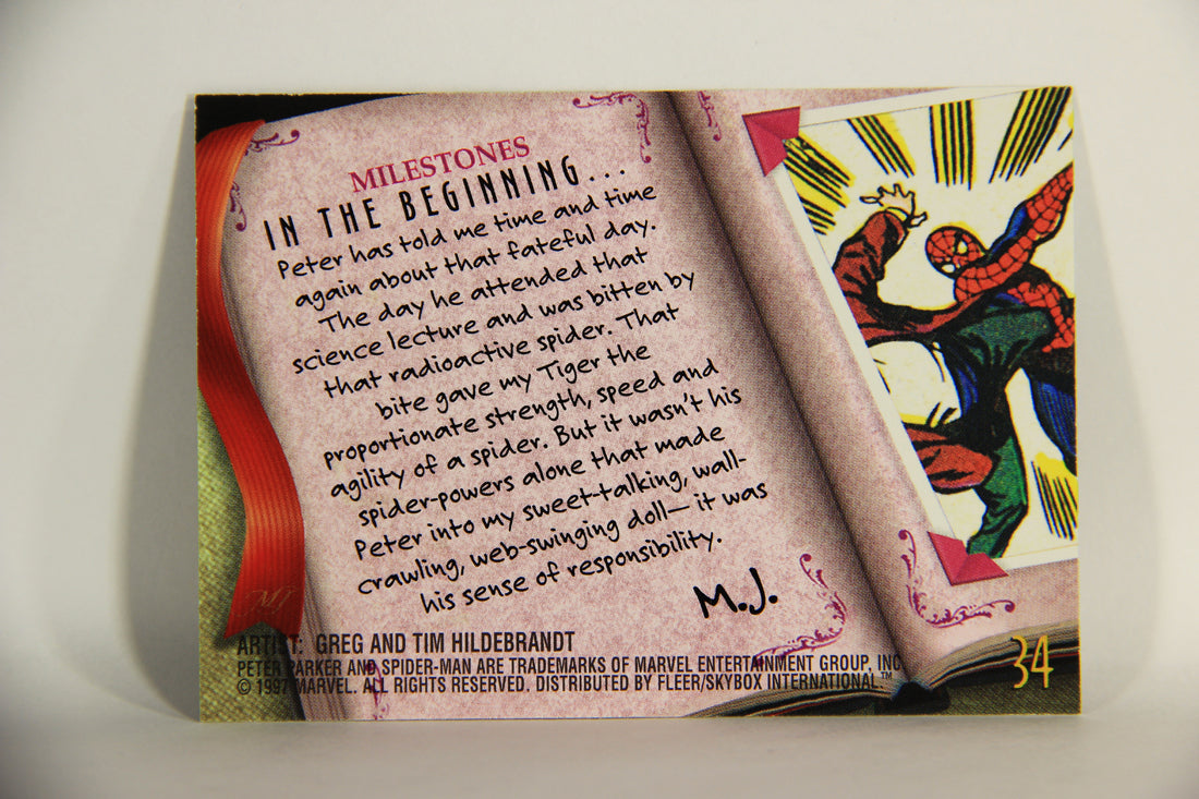 Spider-Man International 1997 Trading Card #34 Origin Of Spider-Man ENG L009668