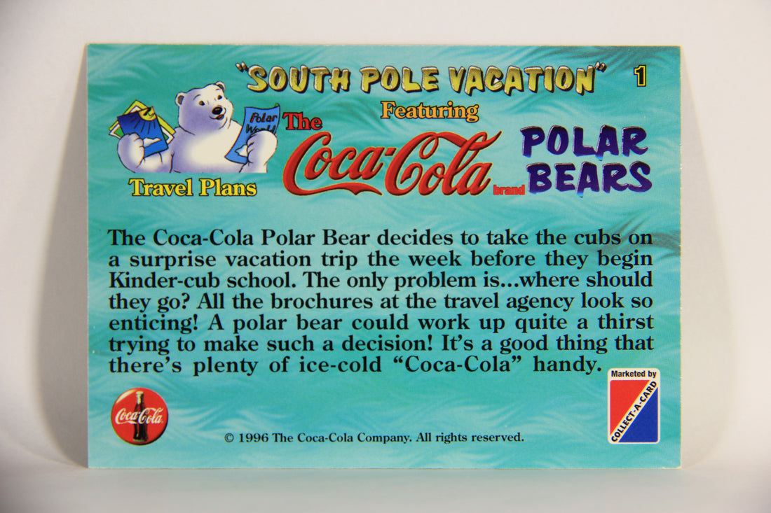 Coca-Cola Polar Bears 1996 Trading Card #1 Travel Plans L009685