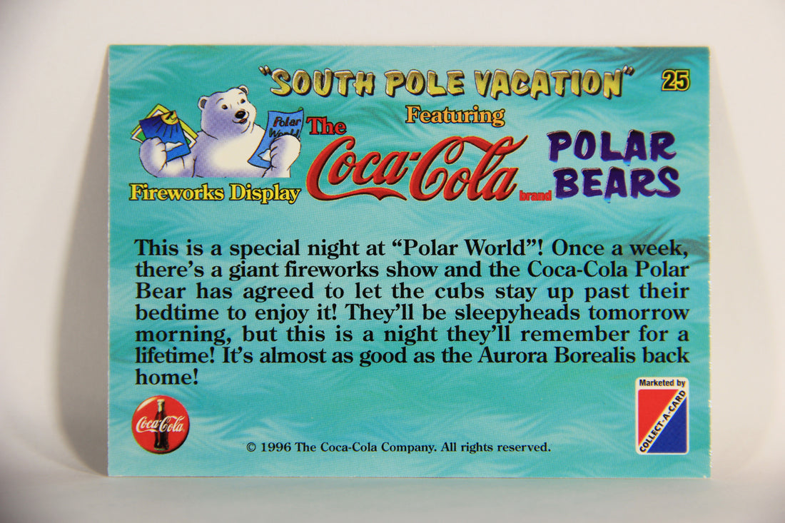 Coca-Cola Polar Bears 1996 Trading Card #25 Fireworks Display L009709