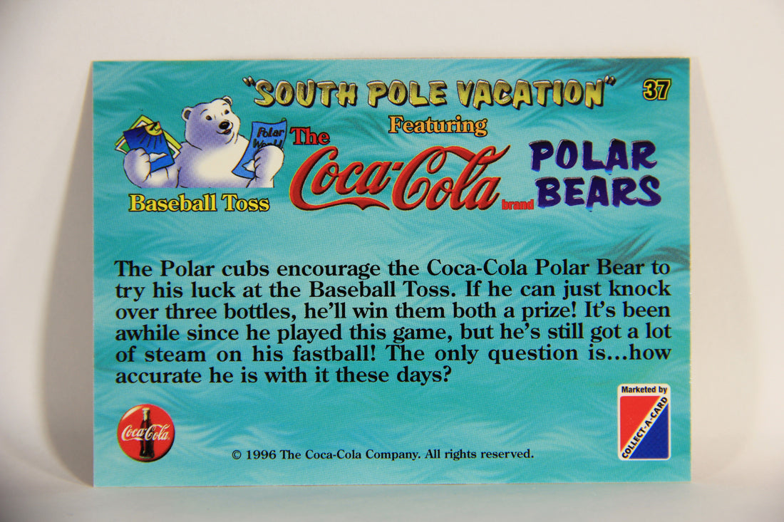 Coca-Cola Polar Bears 1996 Trading Card #37 Baseball Toss L009721