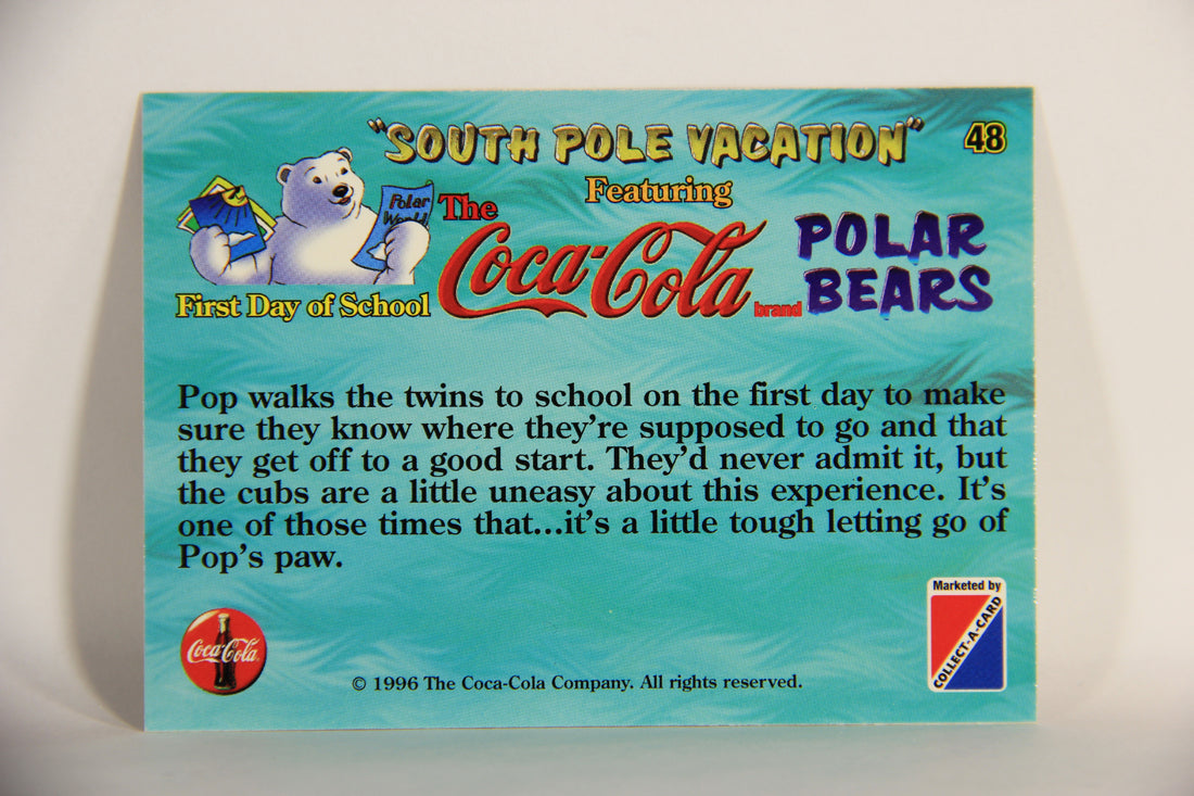 Coca-Cola Polar Bears 1996 Trading Card #48 First Day Of School L009732