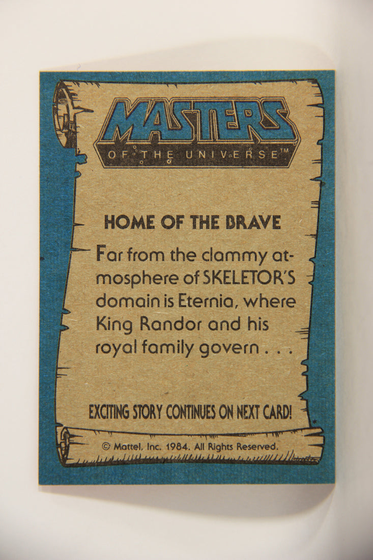 Masters Of The Universe MOTU 1984 Trading Card #7 Home Of The Brave ENG L009741