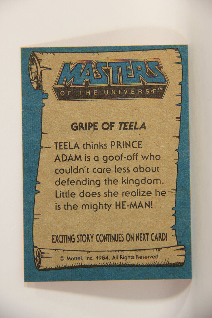Masters Of The Universe MOTU 1984 Trading Card #9 Gripe Of Teela ENG L009743