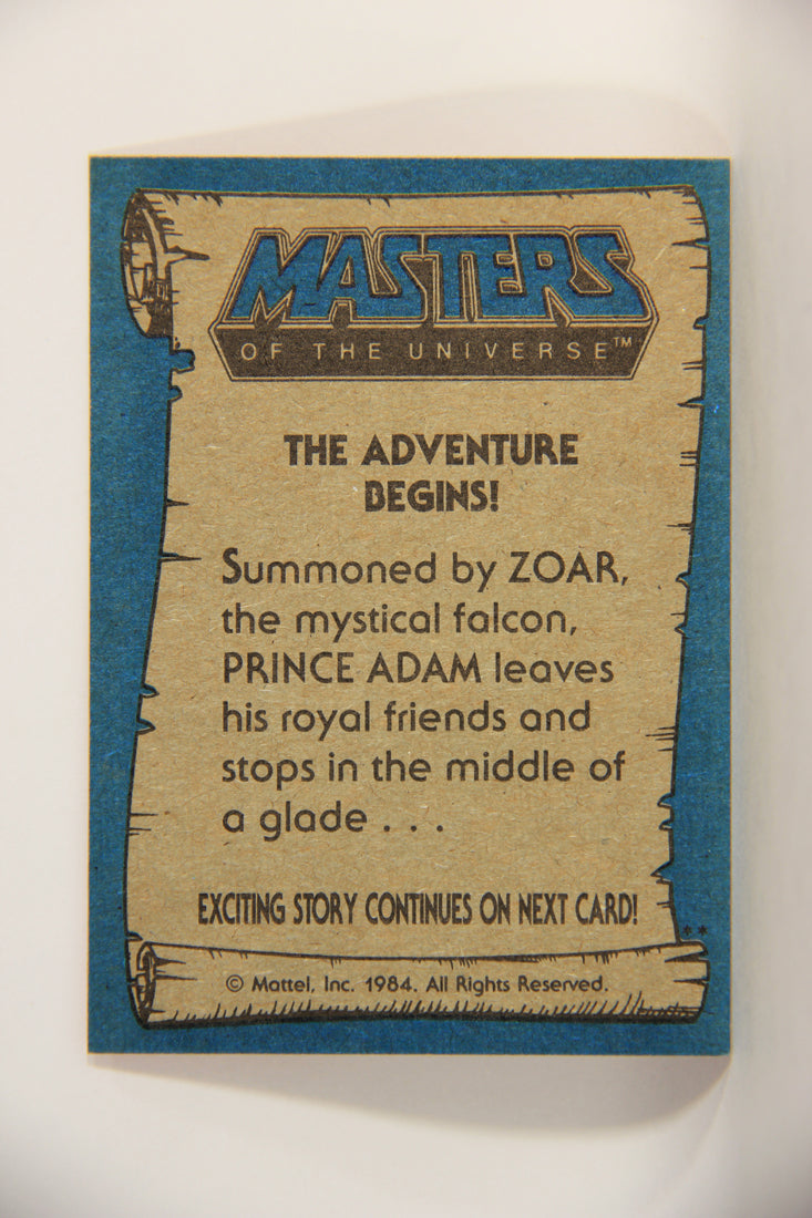 Masters Of The Universe MOTU 1984 Trading Card #10 The Adventure Begins ENG L009744