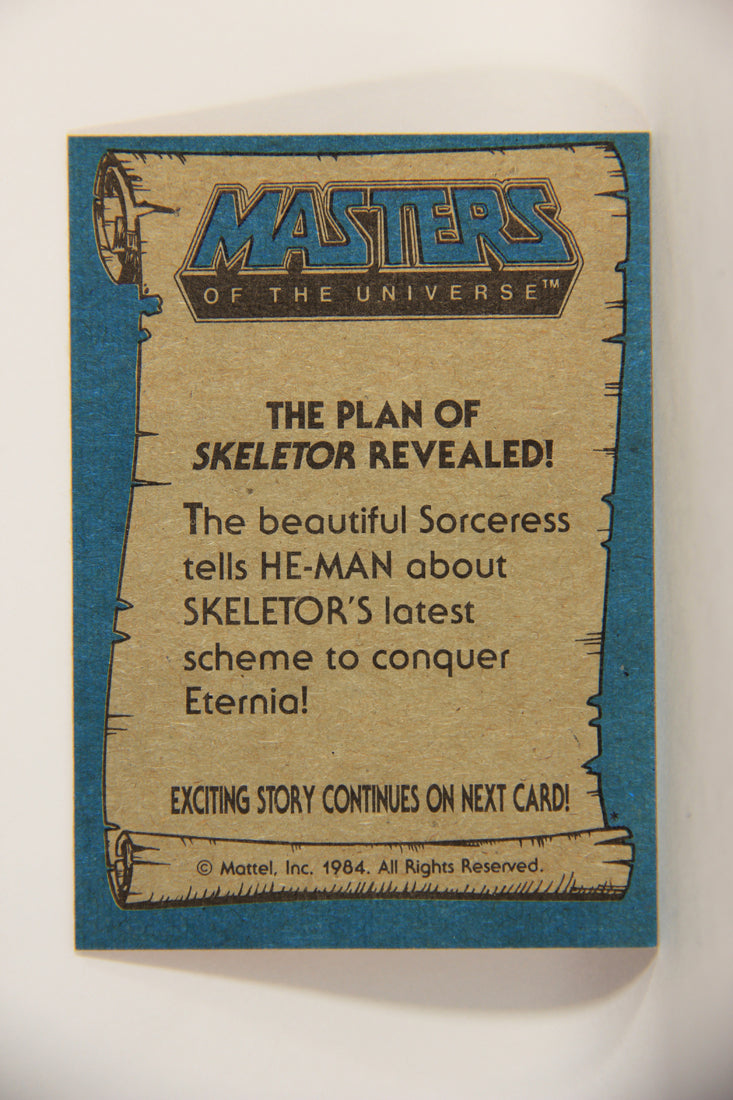 Masters Of The Universe MOTU 1984 Trading Card #18 The Plan Of Skeletor Revealed ENG L009752