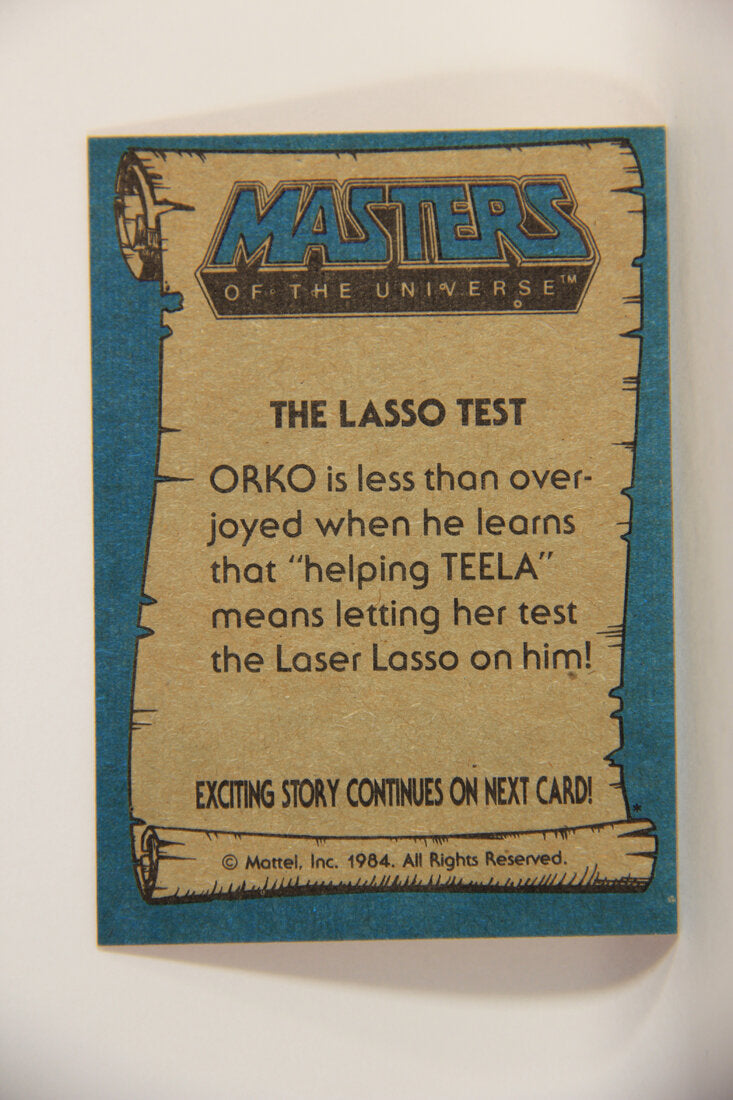 Masters Of The Universe MOTU 1984 Trading Card #27 The Lasso Test ENG L009761