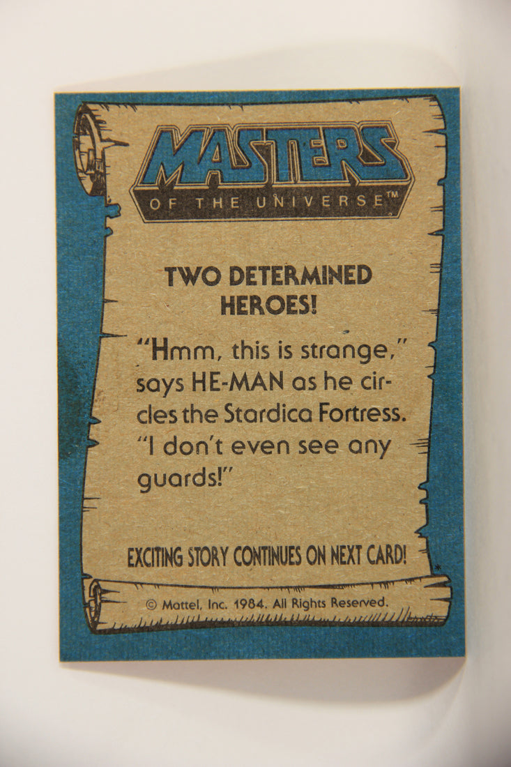 Masters Of The Universe MOTU 1984 Trading Card #33 Two Determined Heroes ENG L009767