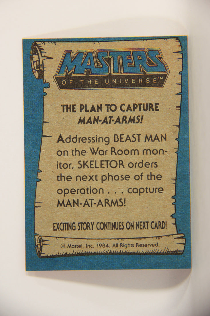 Masters Of The Universe MOTU 1984 Trading Card #38 The Plan To Capture Man-At-Arms ENG L009772