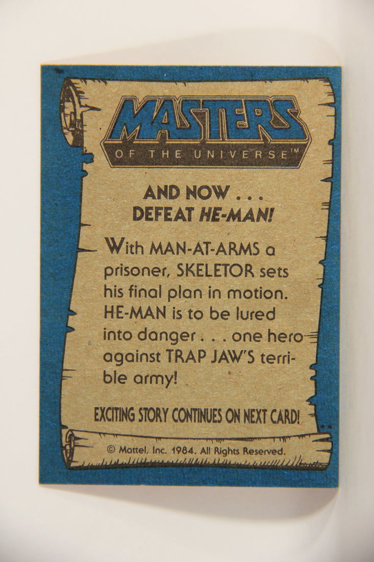 Masters Of The Universe MOTU 1984 Trading Card #44 And Now Defeat He-Man ENG L009778