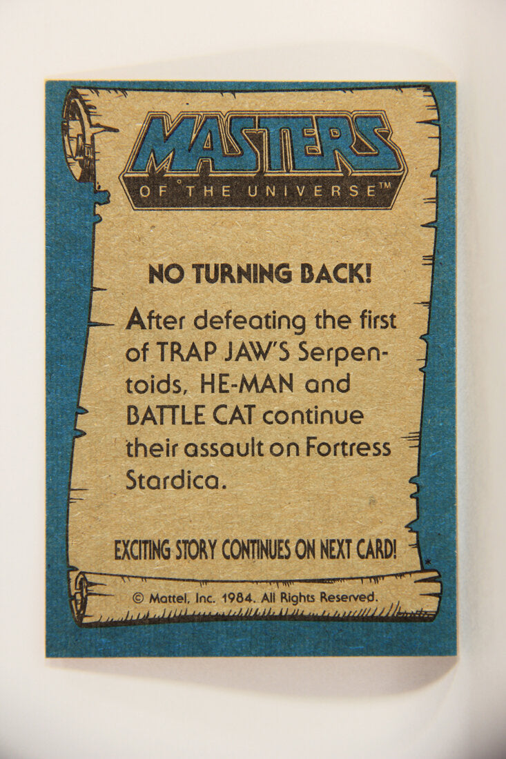 Masters Of The Universe MOTU 1984 Trading Card #53 No Turning Back ENG L009787