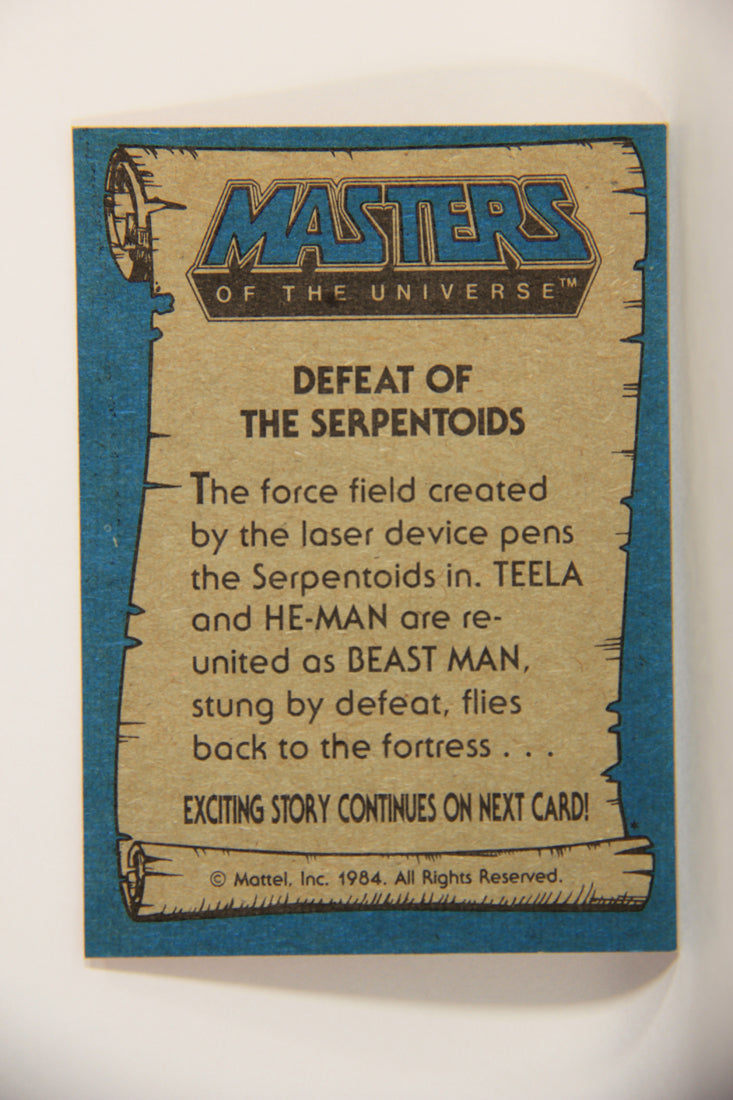 Masters Of The Universe MOTU 1984 Trading Card #66 Defeat Of The Serpentoids ENG L009800