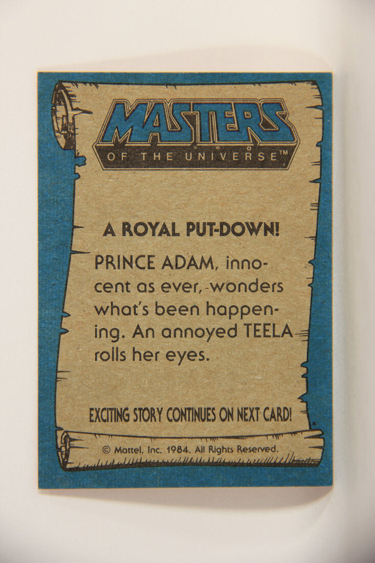 Masters Of The Universe MOTU 1984 Trading Card #85 A Royal Put-Down ENG L009819