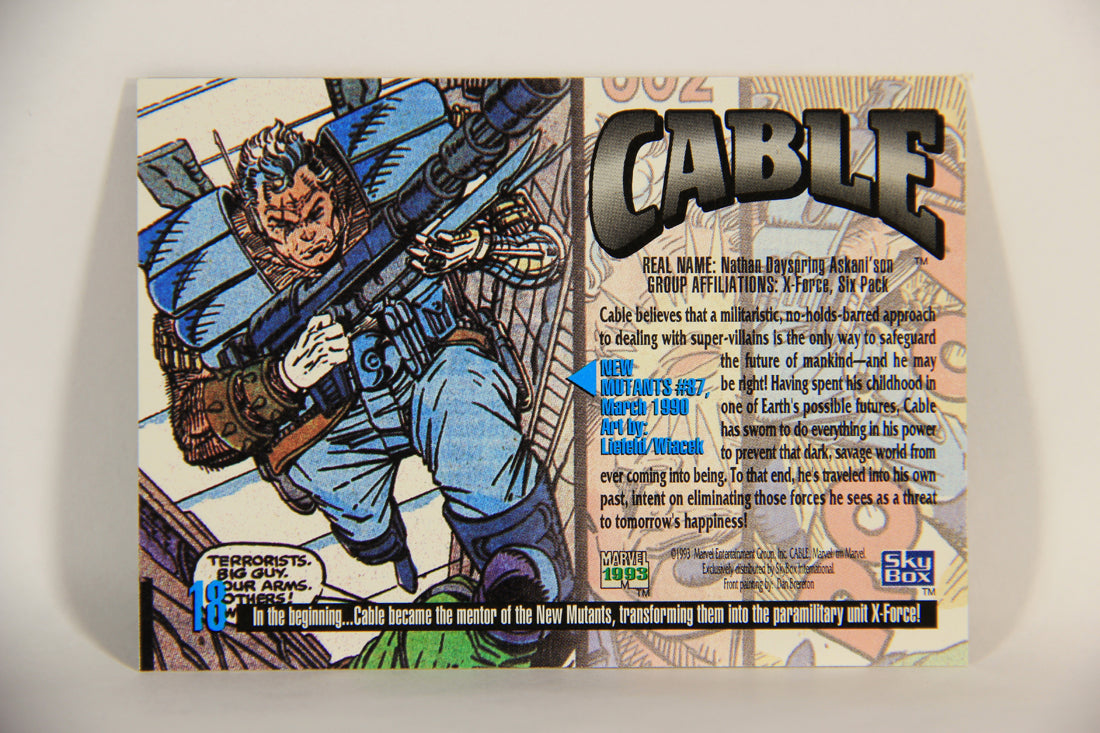 Marvel Masterpieces 1993 Trading Card #18 Cable ENG SkyBox L009946
