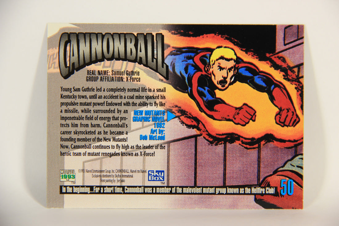 Marvel Masterpieces 1993 Trading Card #50 Cannonball ENG SkyBox L009978