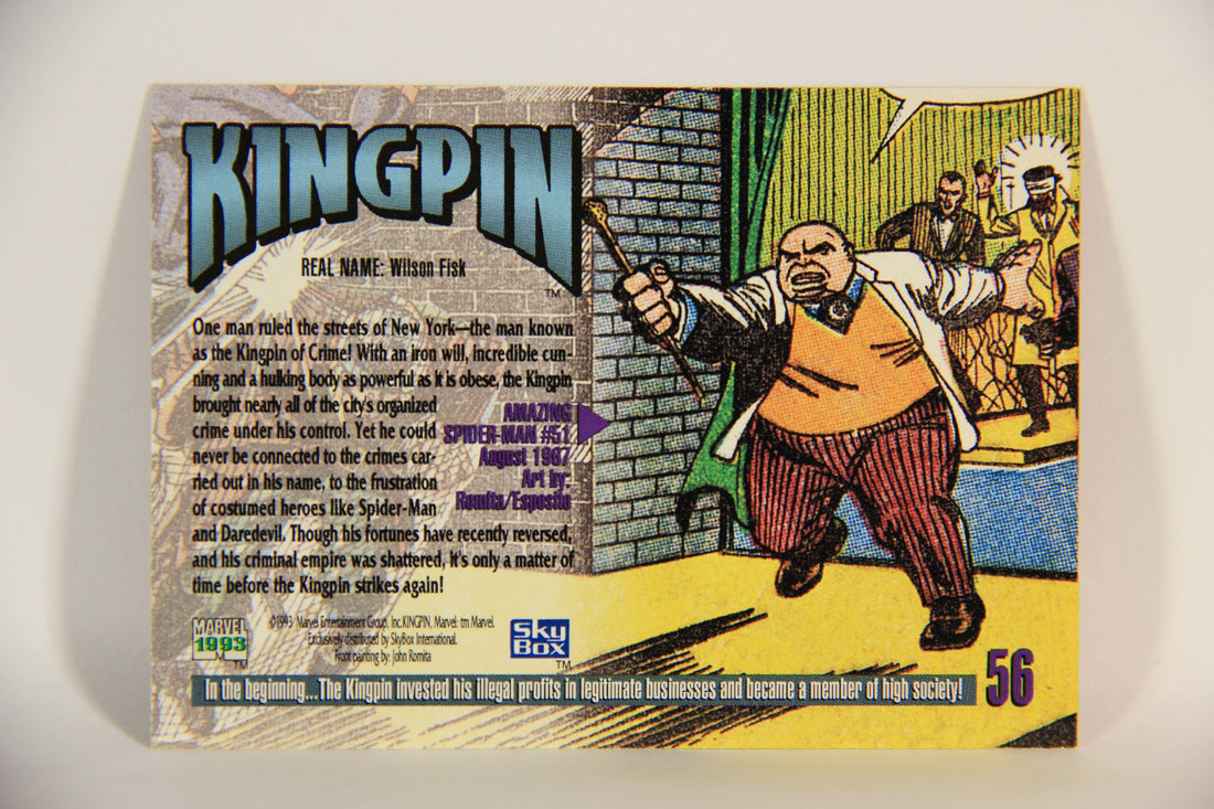Marvel Masterpieces 1993 Trading Card #56 Kingpin ENG SkyBox L009984