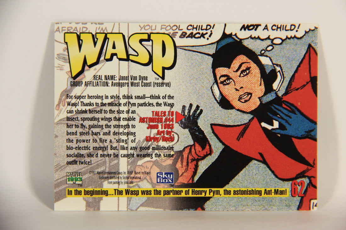 Marvel Masterpieces 1993 Trading Card #62 Wasp ENG SkyBox L009990