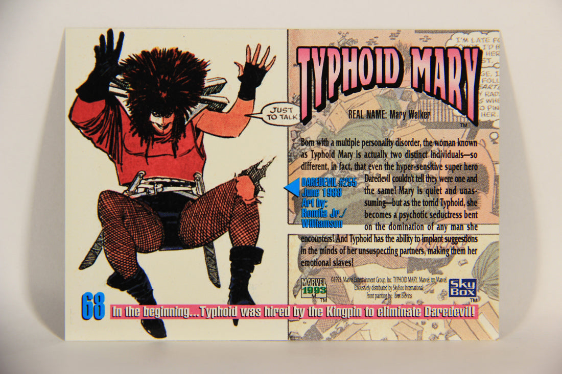 Marvel Masterpieces 1993 Trading Card #68 Typhoid Mary ENG SkyBox L009996
