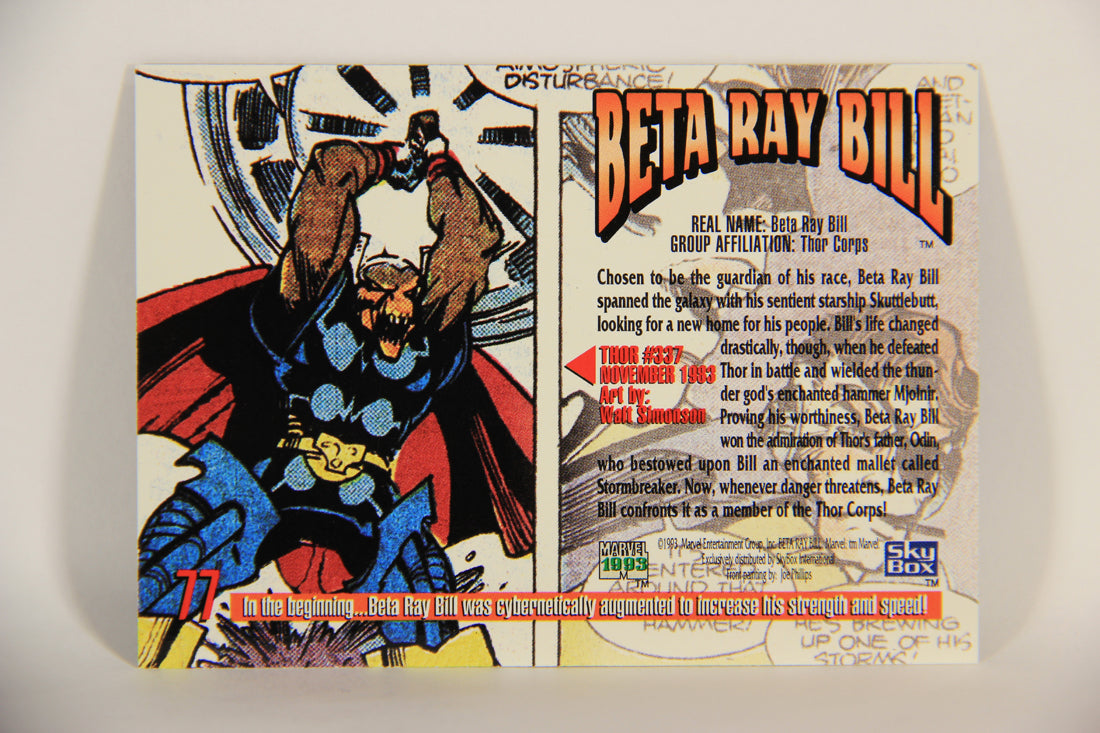 Marvel Masterpieces 1993 Trading Card #77 Beta Ray Bill ENG SkyBox L010005