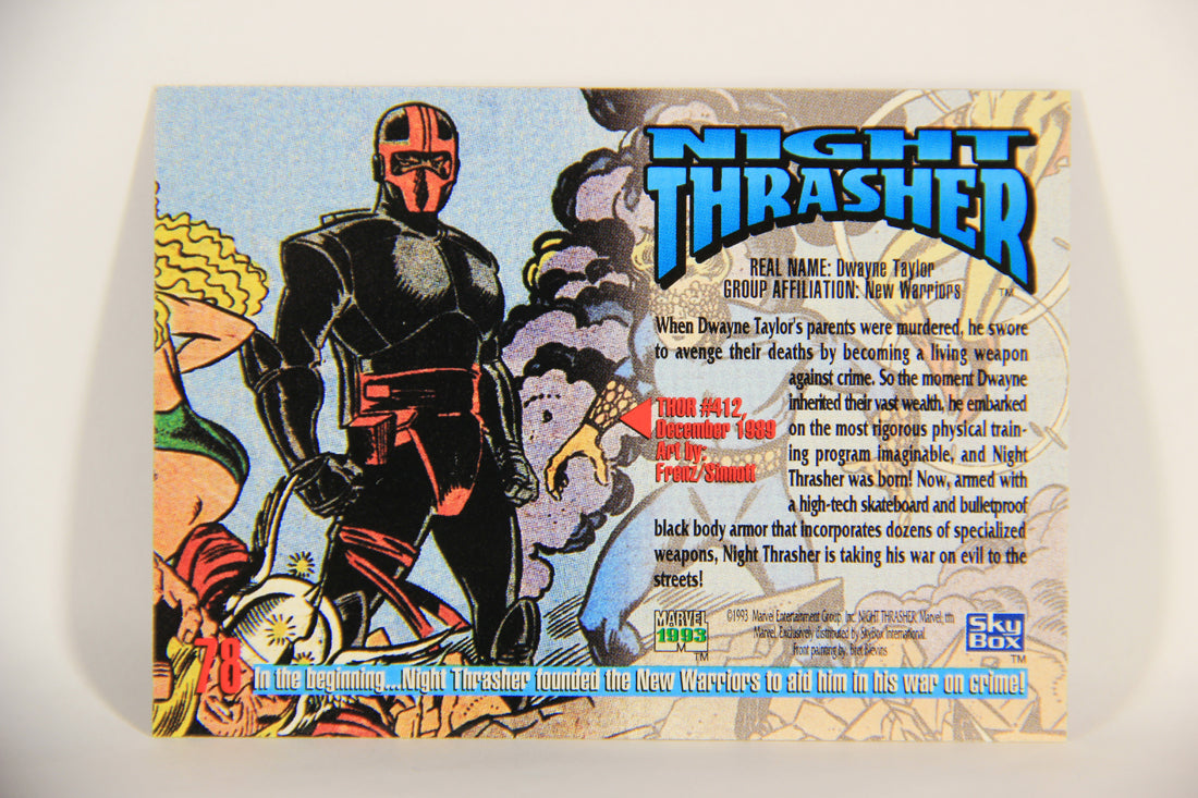 Marvel Masterpieces 1993 Trading Card #78 Night Trasher ENG SkyBox L010006