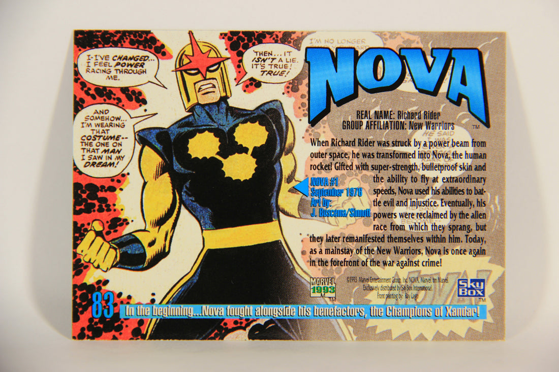 Marvel Masterpieces 1993 Trading Card #83 Nova ENG SkyBox L010011