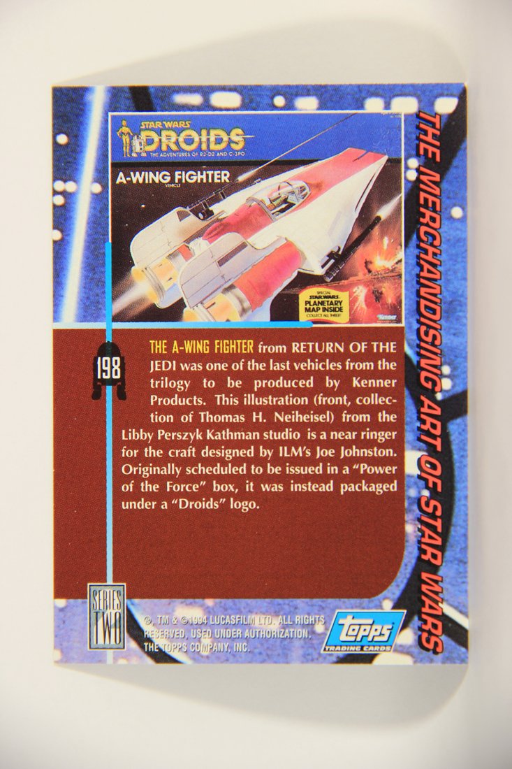 Star Wars Galaxy 1994 Topps Card #198 The A-Wing Fighter Artwork ENG L010044