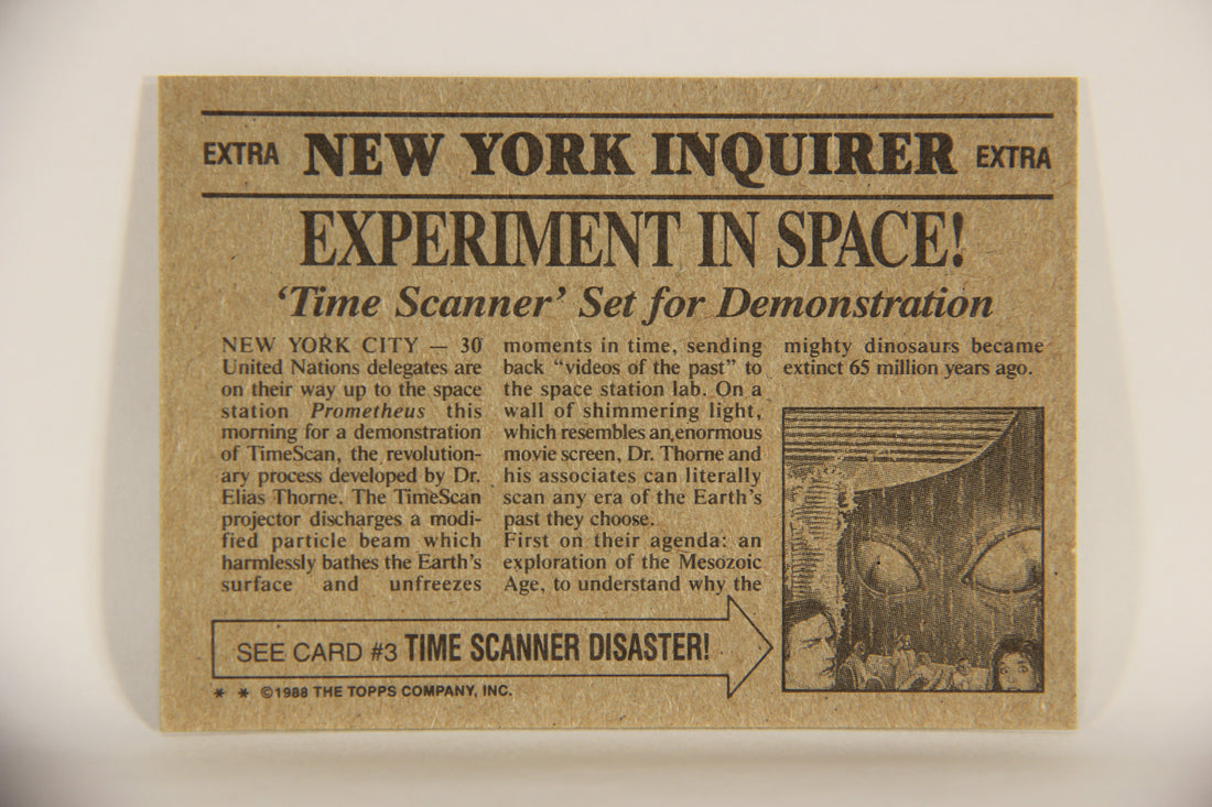 Dinosaurs Attack 1988 Vintage Trading Card #2 Experiment In Space ENG L010046