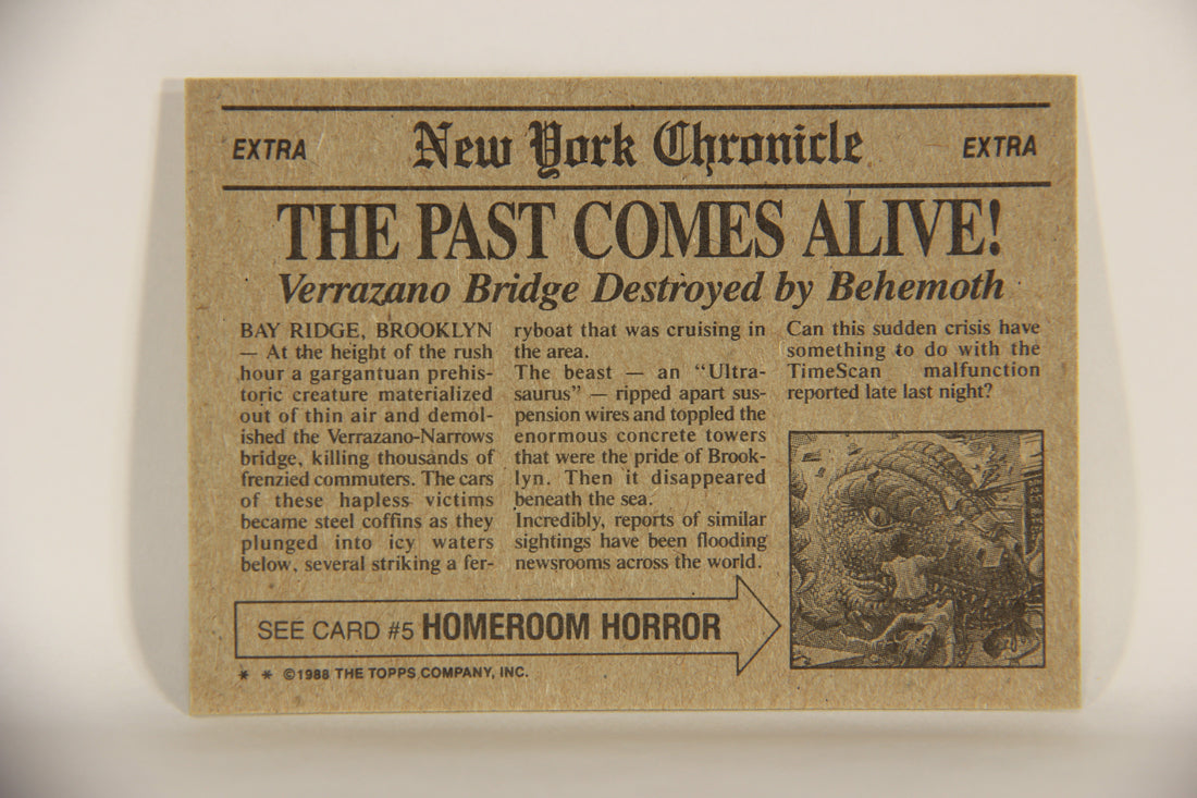 Dinosaurs Attack 1988 Vintage Trading Card #4 The Past Comes Alive ENG L010048