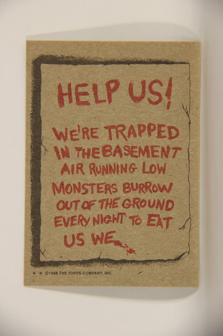 Dinosaurs Attack 1988 Vintage Trading Card #11 Trapped In The Basement ENG L010055
