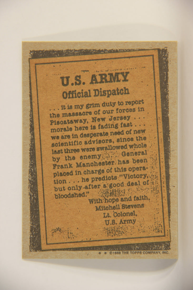 Dinosaurs Attack 1988 Vintage Trading Card #15 The Colonel Shredded ENG L010059