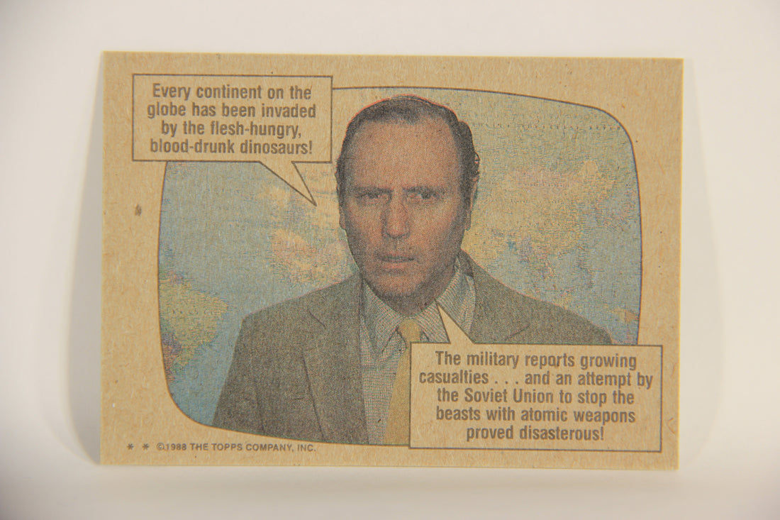 Dinosaurs Attack 1988 Vintage Trading Card #43 Business Lunch ENG L010087