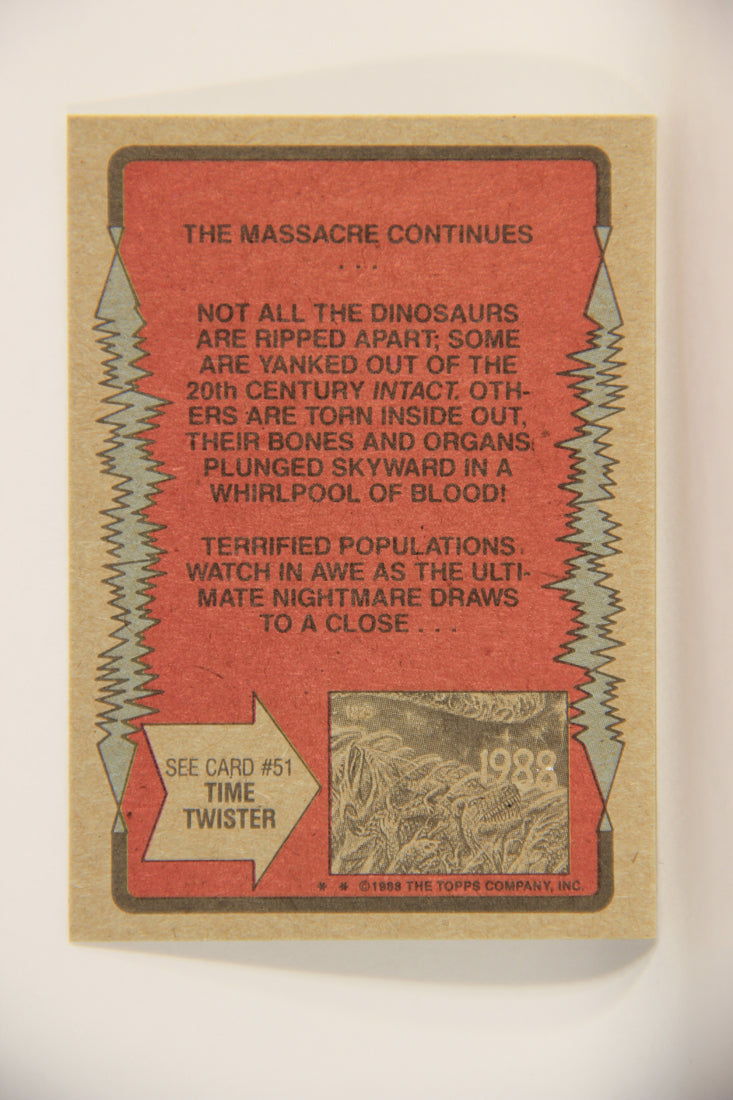 Dinosaurs Attack 1988 Vintage Trading Card #50 Gruesome Fate ENG L010094