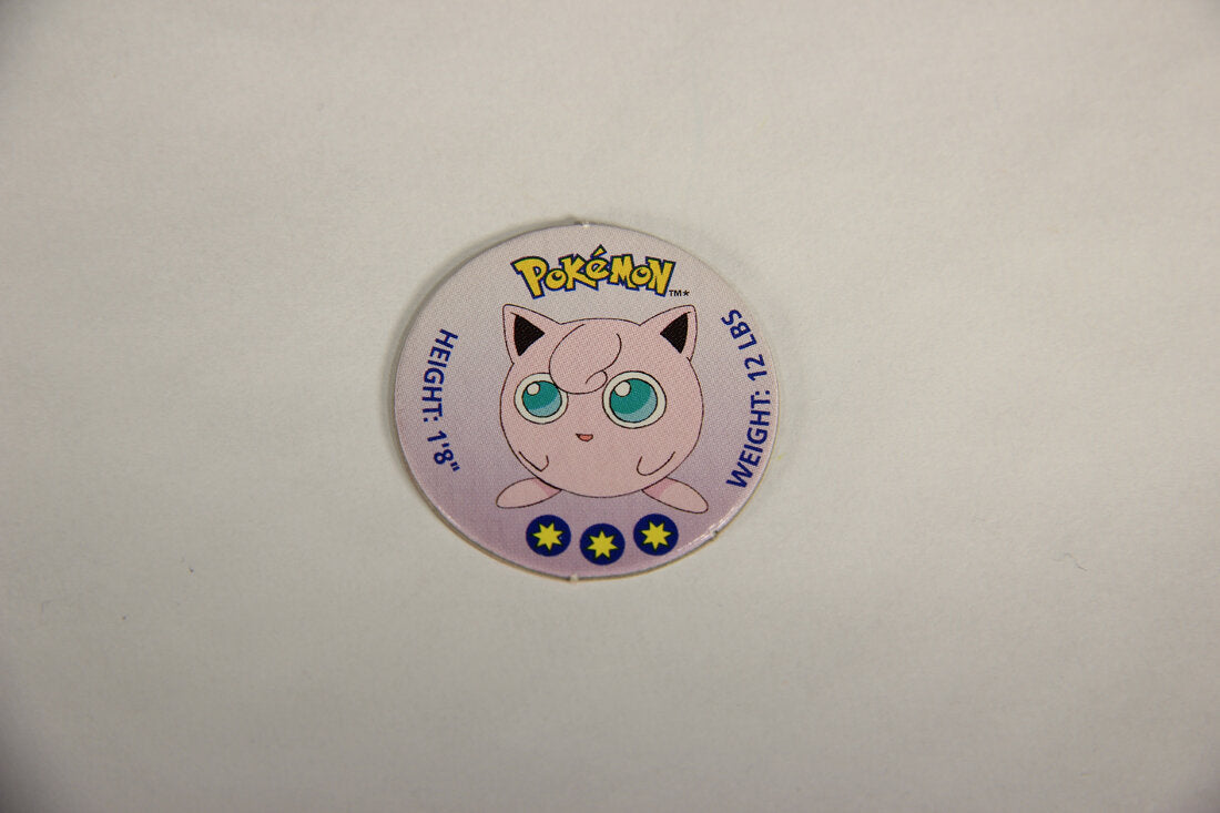 Pokemon 1998 Jigglypuff Generation 1 Tomy Figure With Pog Disc L010154
