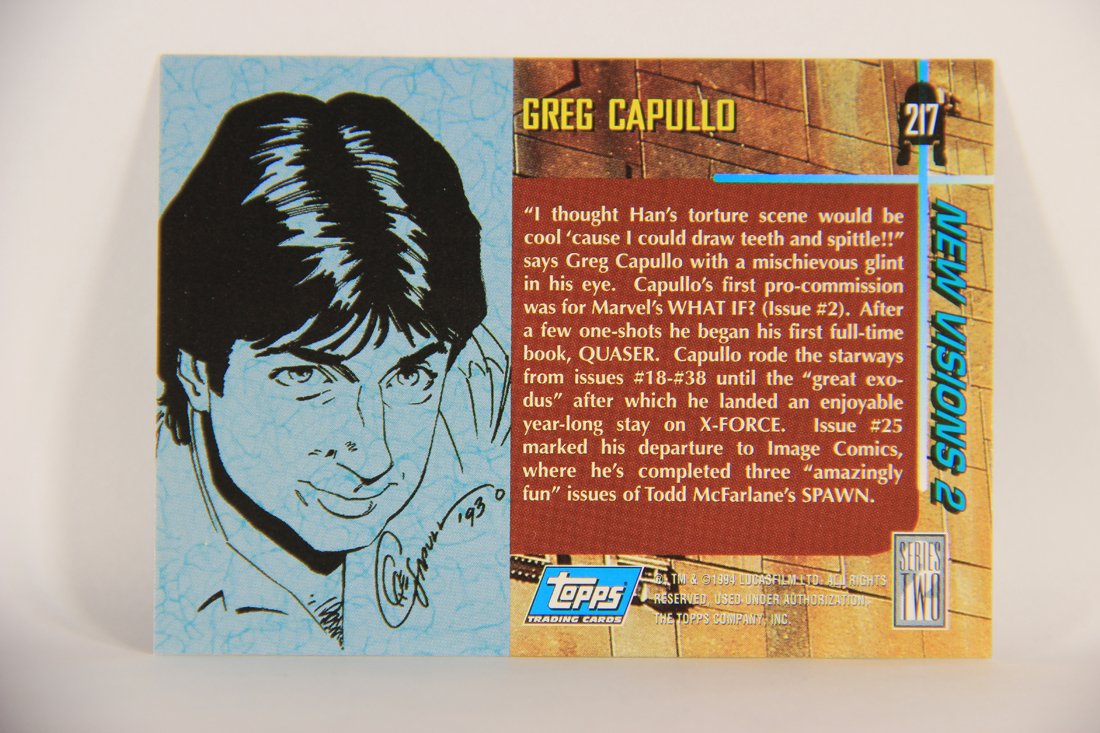 Star Wars Galaxy 1994 Topps Trading Card #217 Han Solo's Torture Scene Artwork ENG L010623