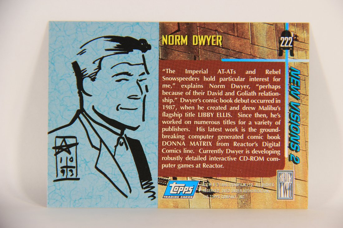 Star Wars Galaxy 1994 Topps Trading Card #222 AT-AT And Snowspeeders Artwork ENG L010624
