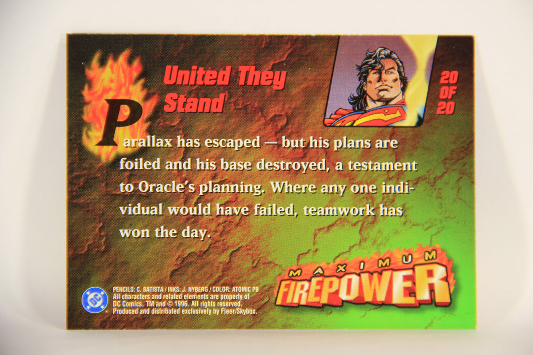 DC Outburst Firepower 1996 Card #20 Of 20 United They Stand Embossed Chase Card L010639