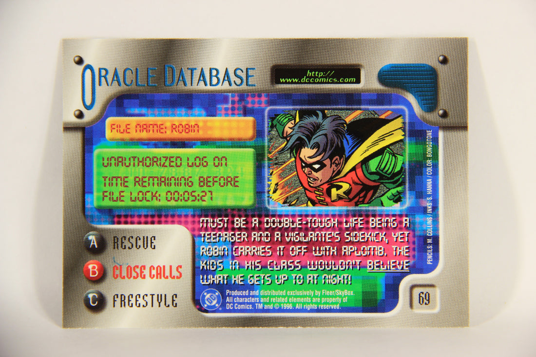 DC Outburst Firepower 1996 Trading Card #69 Robin Embossed Card L010882