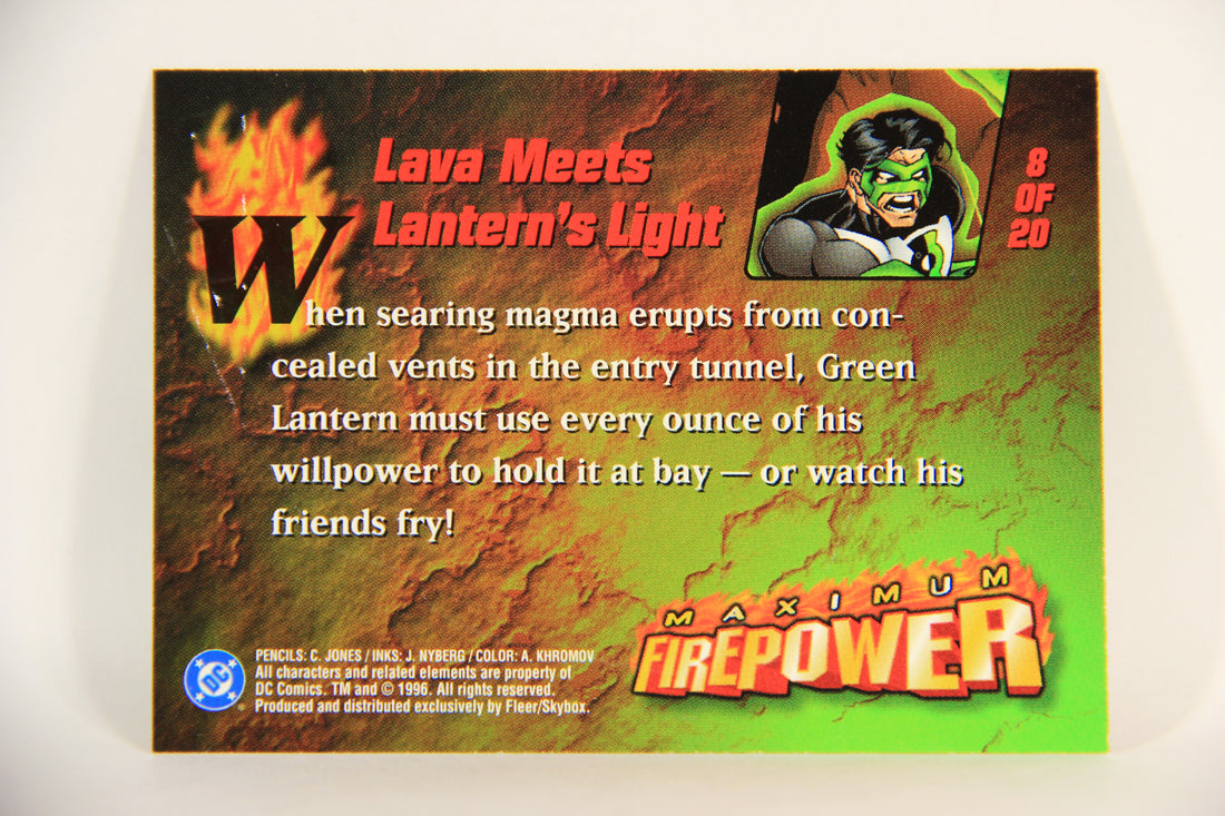 DC Outburst Firepower 1996 Card #8 Of 20 Lava Meets Lantern's Light Chase L010888