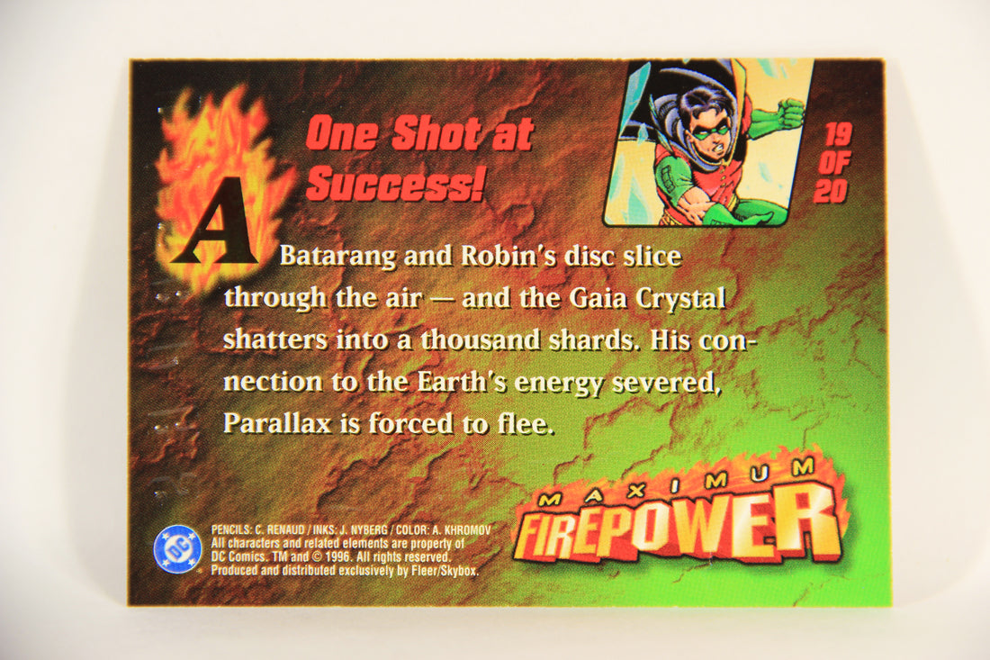 DC Outburst Firepower 1996 Card #19 Of 20 One Shot At Success Embossed Chase Card L010890