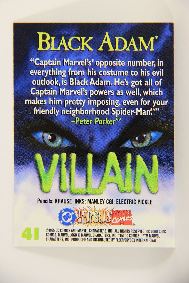DC Versus Marvel Comics 1995 Trading Card #41 Black Adam ENG L010906