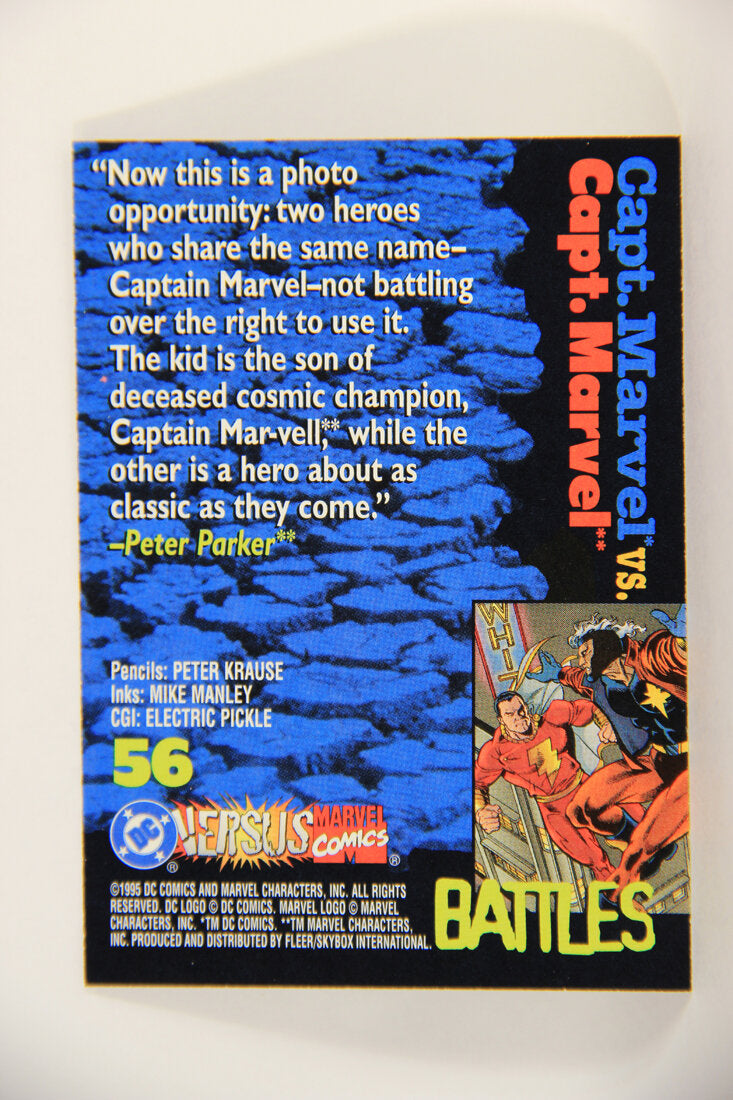 DC Versus Marvel Comics 1995 Trading Card #56 Capt. Marvel Vs Capt. Marvel ENG L010914
