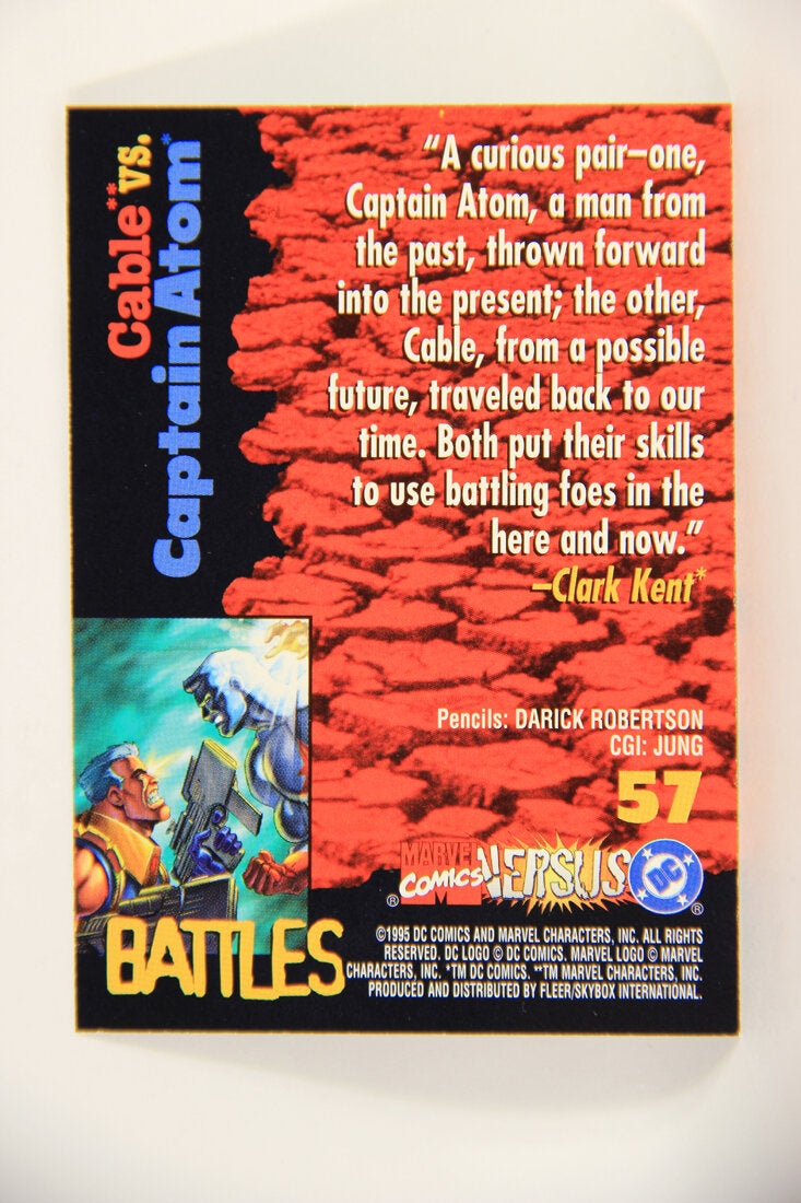 DC Versus Marvel Comics 1995 Trading Card #57 Cable Vs Captain Atom ENG L010915