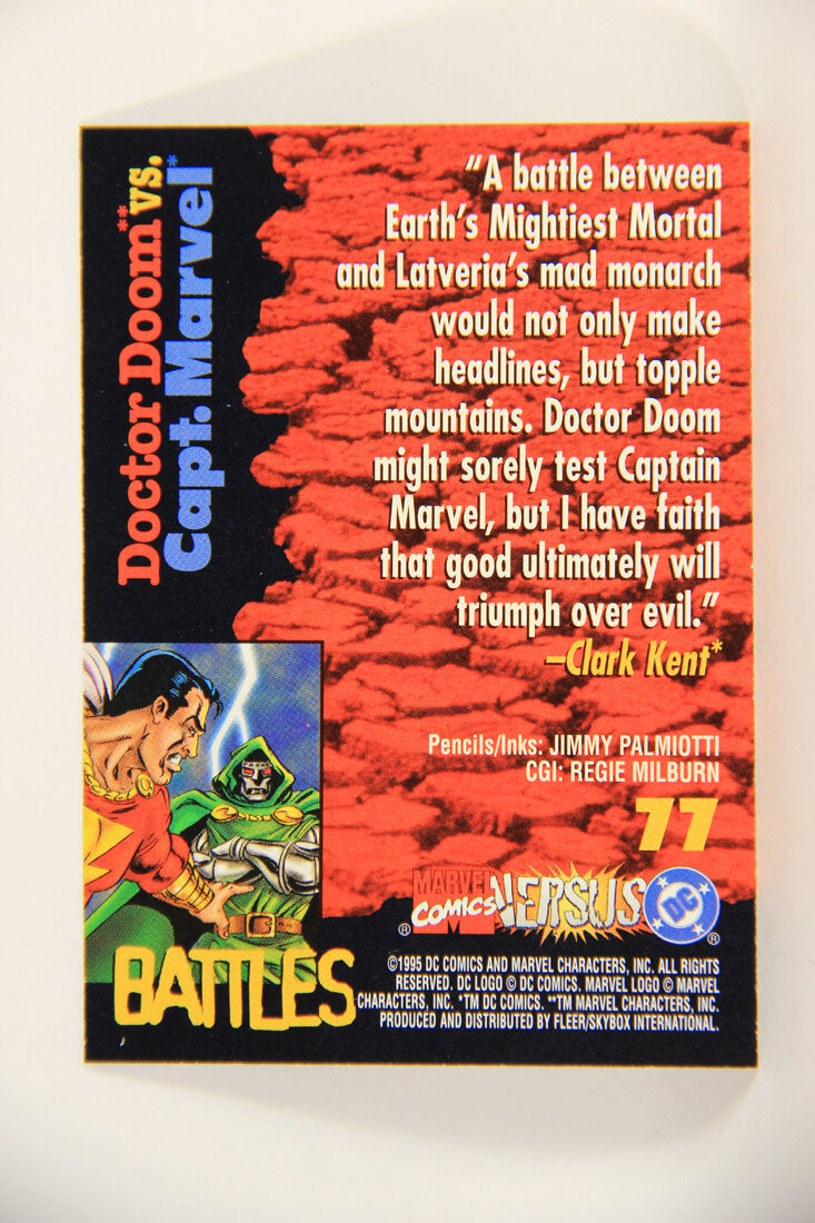DC Versus Marvel Comics 1995 Trading Card #77 Doctor Doom Vs Captain Marvel ENG L010921