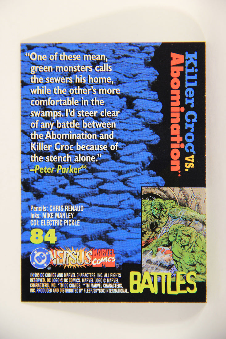 DC Versus Marvel Comics 1995 Trading Card #84 Killer Croc Vs Abomination ENG L010924