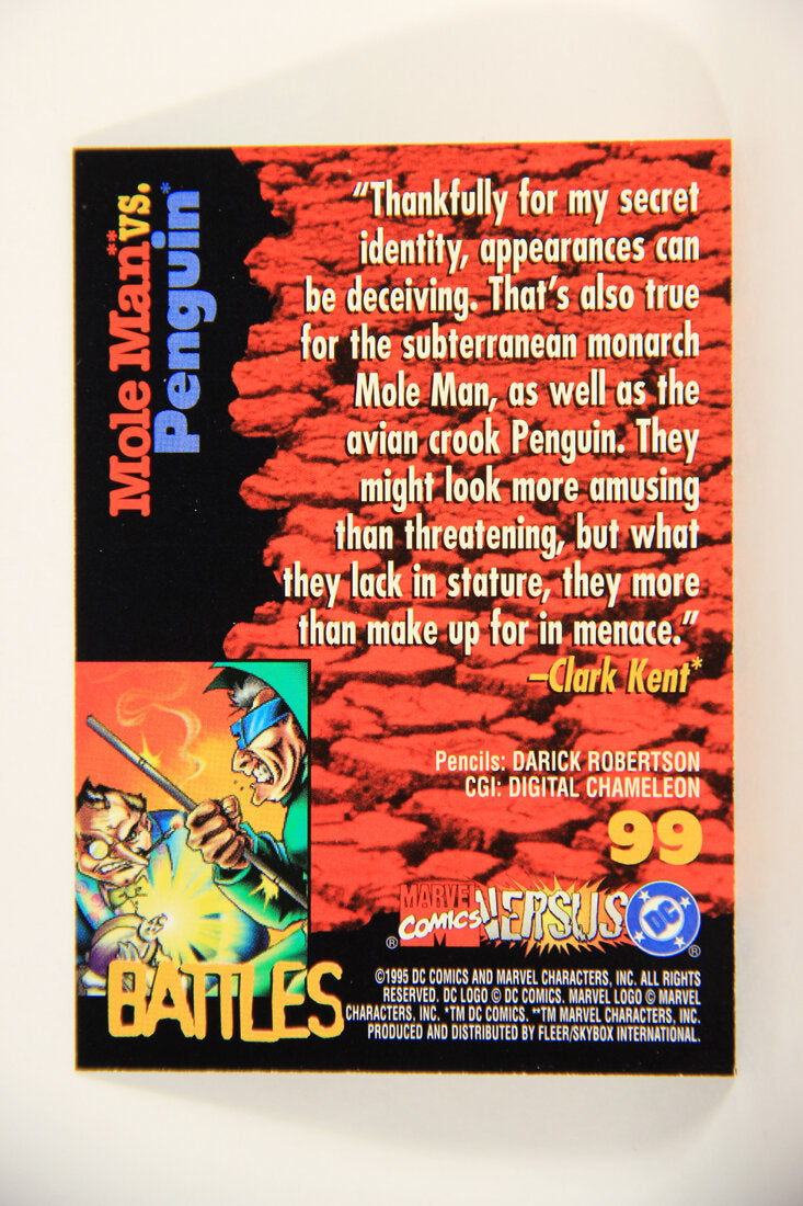 DC Versus Marvel Comics 1995 Trading Card #99 Mole Man Vs Penguin ENG L010928