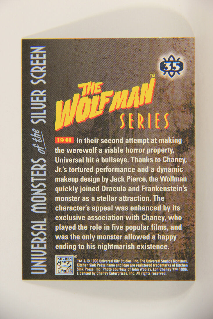 Universal Monsters Of The Silver Screen 1996 Trading Card #35 The Wolfman 1941 L010934