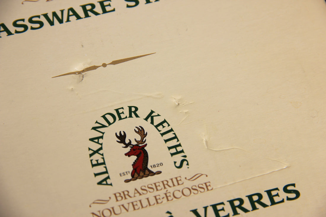 Alexander Keith's Beer Glassware Stand Boxed Man Cave Canada Nova Scotia L011455