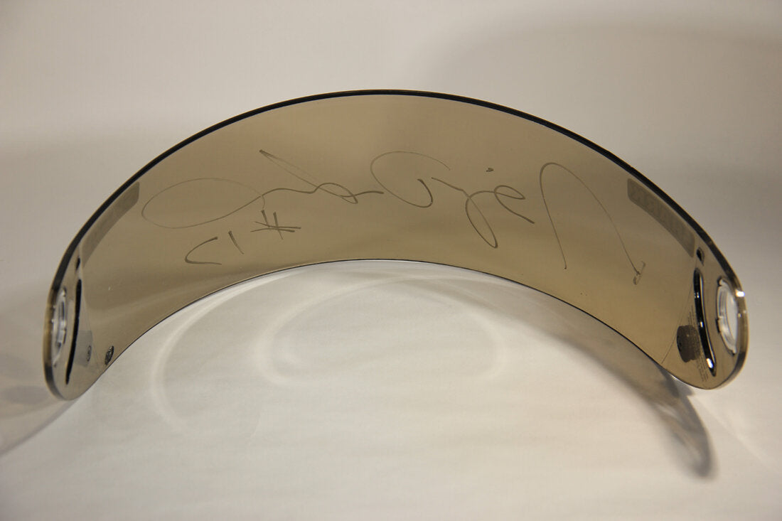 Miguel Duhamel AMA RSR2 SHARK Helmet Visor Hand Signed And Worn By L011457