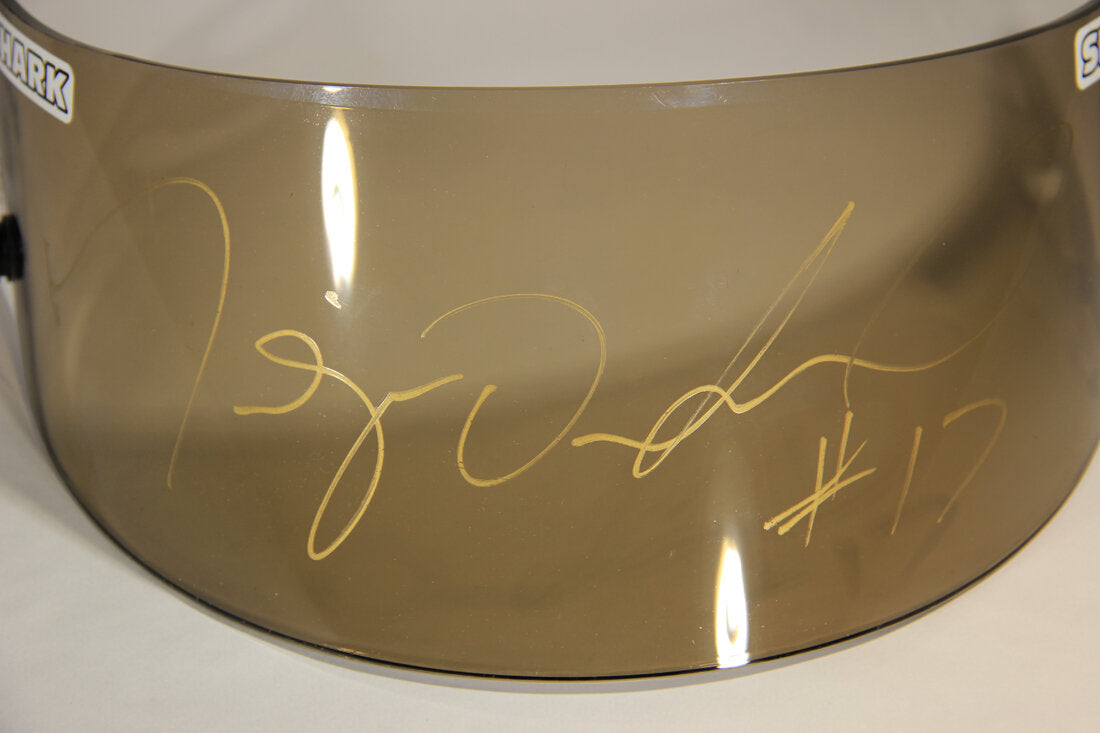 Miguel Duhamel AMA RSR2 SHARK Helmet Visor Hand Signed And Worn By L011457