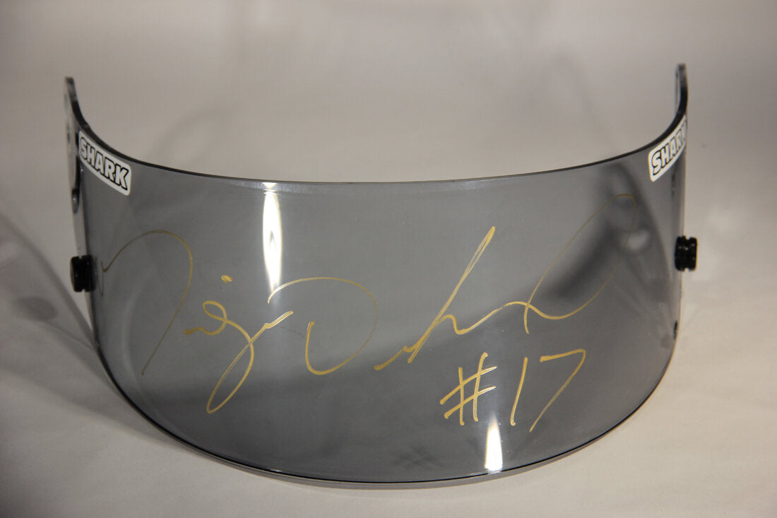 Miguel Duhamel AMA RSR2 SHARK Helmet Visor Hand Signed And Worn By L011460