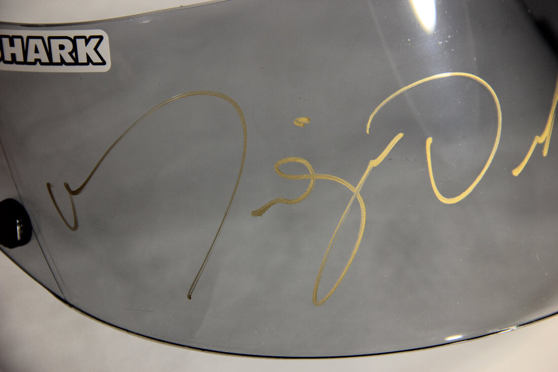 Miguel Duhamel AMA RSR2 SHARK Helmet Visor Hand Signed And Worn By L011460